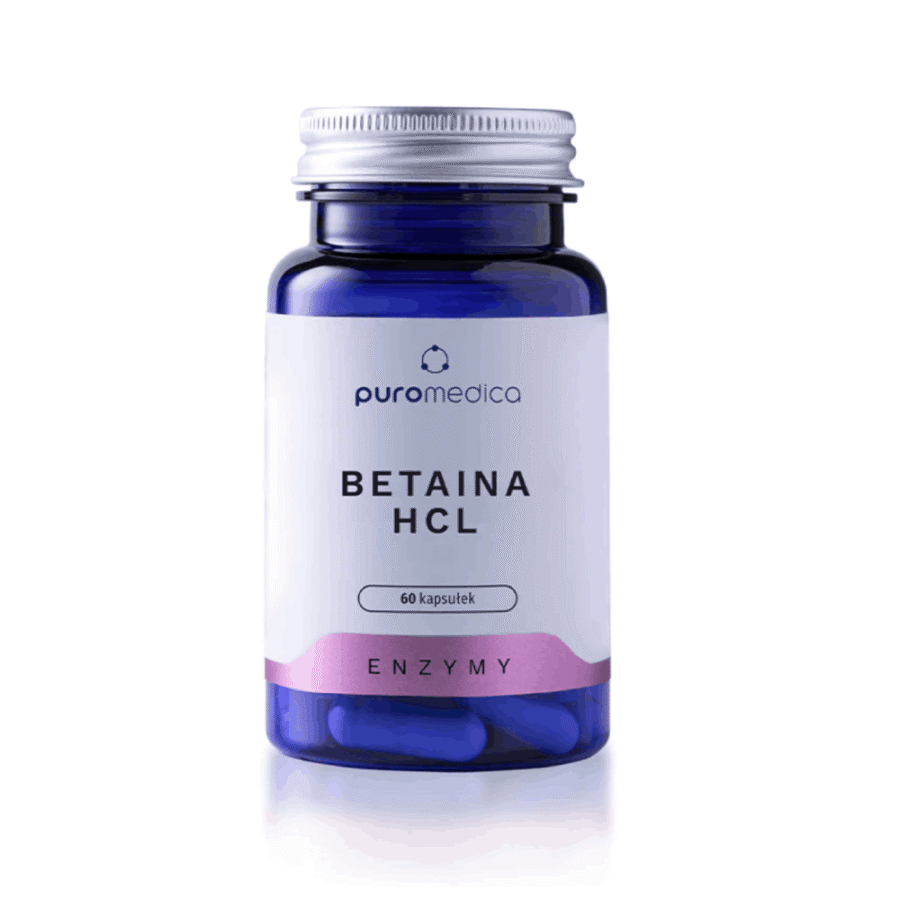 Betaina HCl - 900 mg - Puromedica - 60 kapsułek