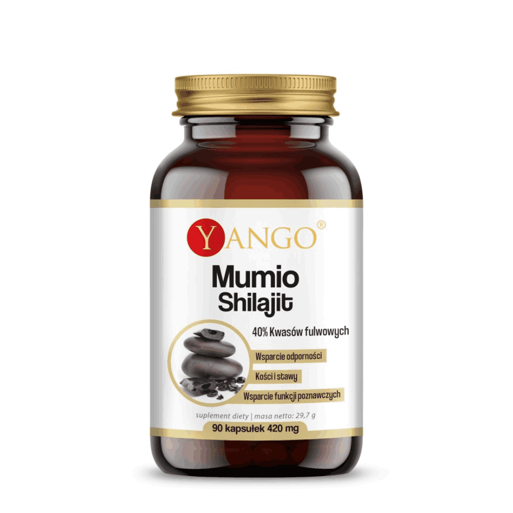 Mumio Shilajit - 40% kwasów fulwowych - Yango - 90 kapsułek
