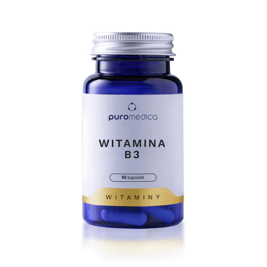 Witamina B3 Niacynamid - Puromedica - 90 kapsułek