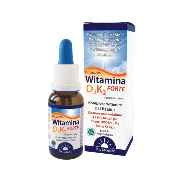 Witamina D3K2 Forte - Dr. Jacob's - 640 kropli - 20 ml