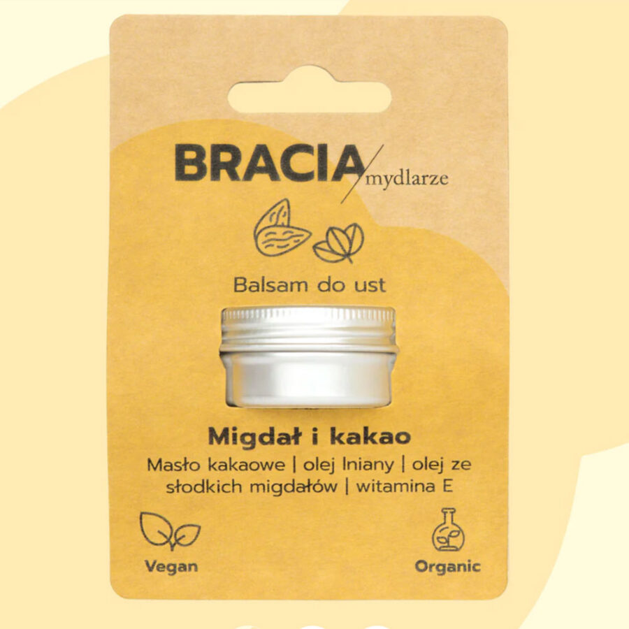 Migdał i kakao balsam do ust - Bracia Mydlarze - 15g