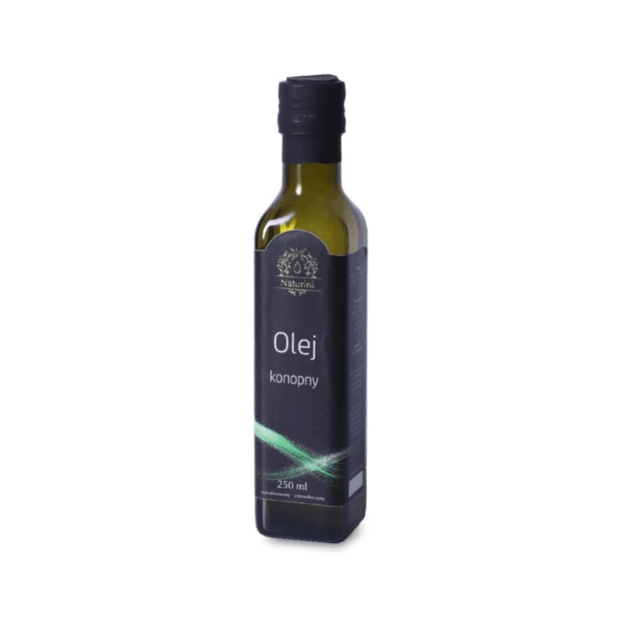 Olej konopny tłoczony na zimno - Naturini - 250 ml