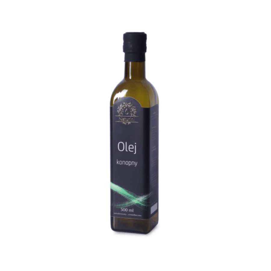 Olej konopny tłoczony na zimno - Naturini - 500 ml