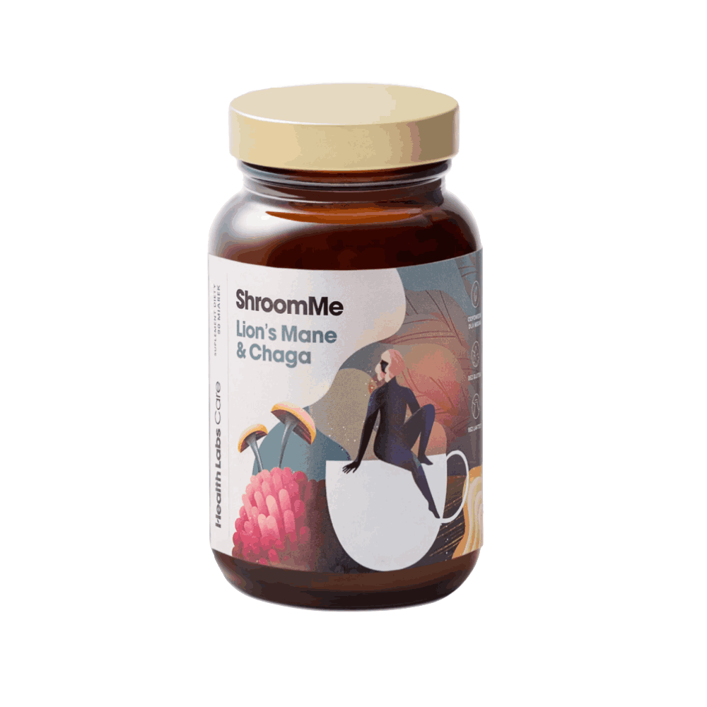 ShroomMe Lion’s Mane i Chaga - soplówka jeżowata i chaga - Health Labs Care - 90 miarek