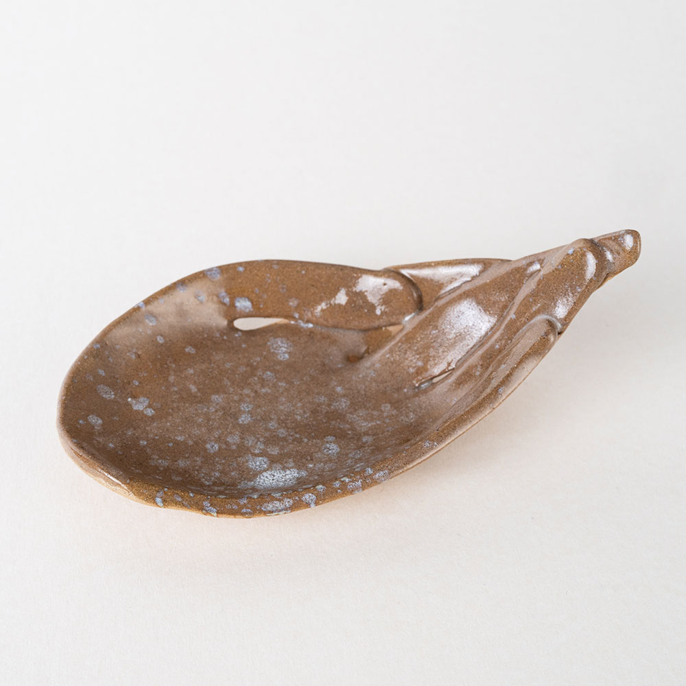 Dłoń ceramiczna do kadzideł - brązowa - Kobe ceramika