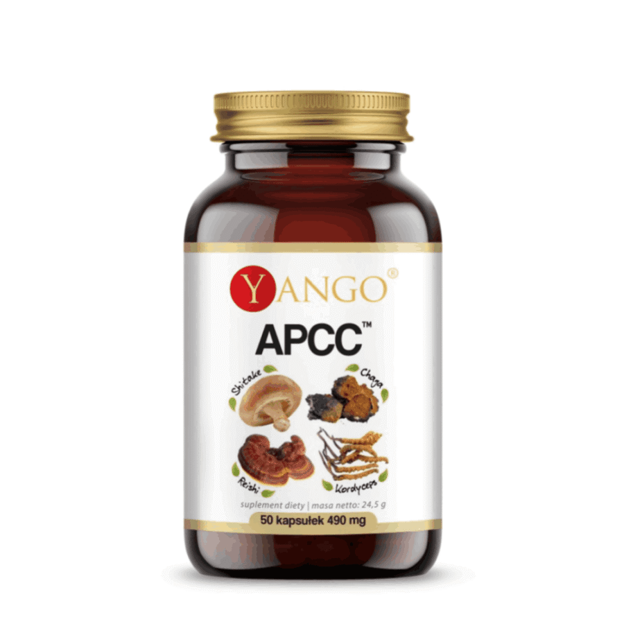 APCC - reishi - shitake - kordyceps - chaga - Yango - 50 kapsułek