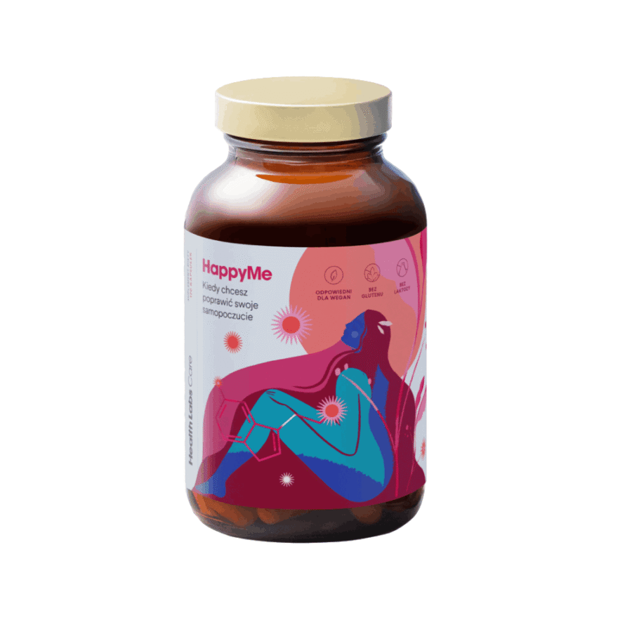 HappyMe - adaptogeny - działanie nootropowe - Health Labs Care - 120 kapsułek