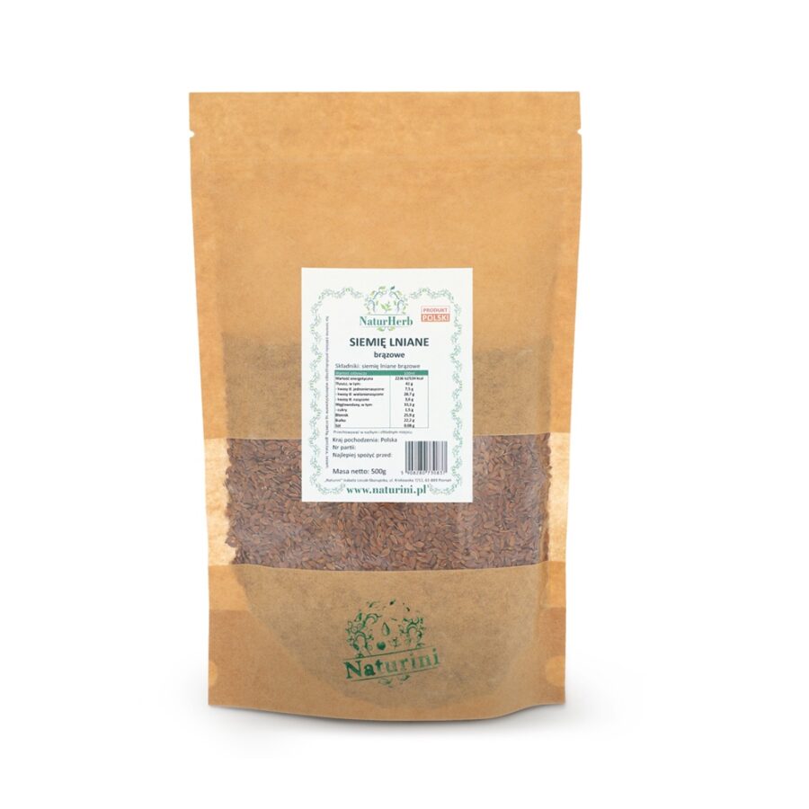 Siemię lniane brązowe - Naturini - 500 g