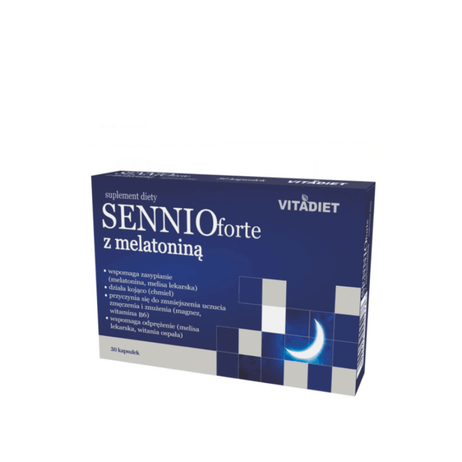 Sennio forte z melatoniną - Vitadiet - 30 kapsułek