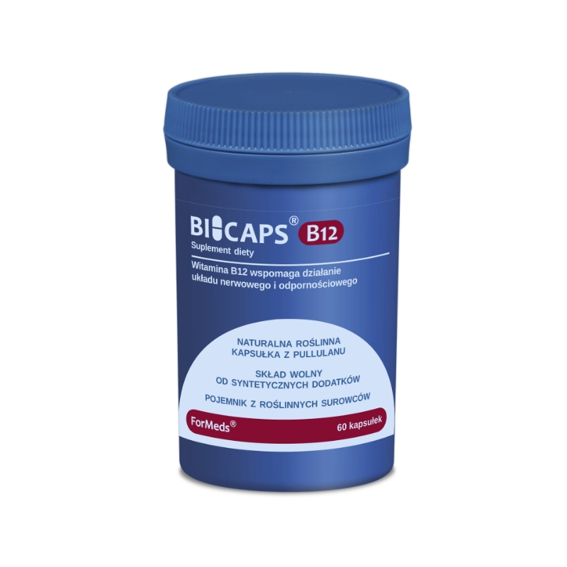 Bicaps B12 - metylokobalamina - ForMeds - 60 kapsułek