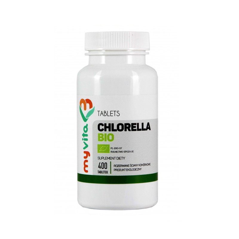Chlorella Bio - rozerwane ściany komórkowe - MyVita - 400 tabletek