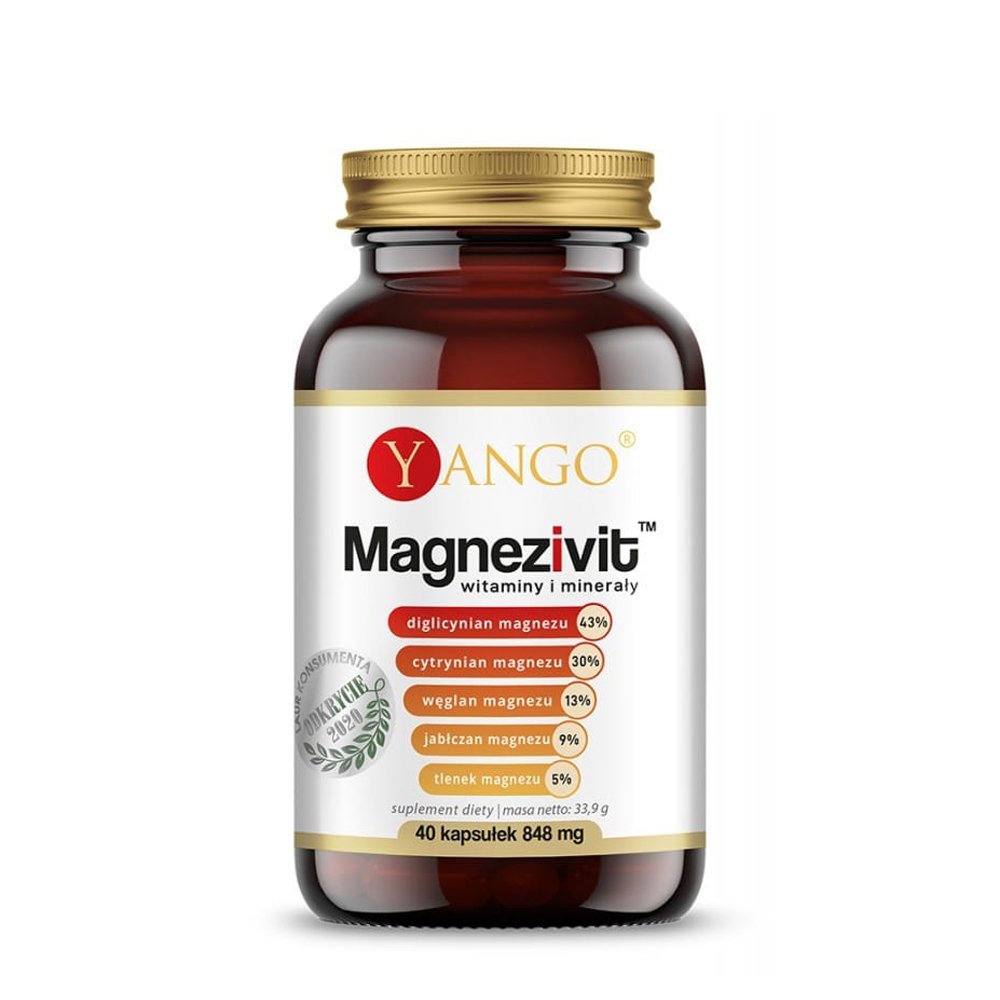 Magnezivit - magnez z witaminami z grupy B - Yango - 40 kapsułek