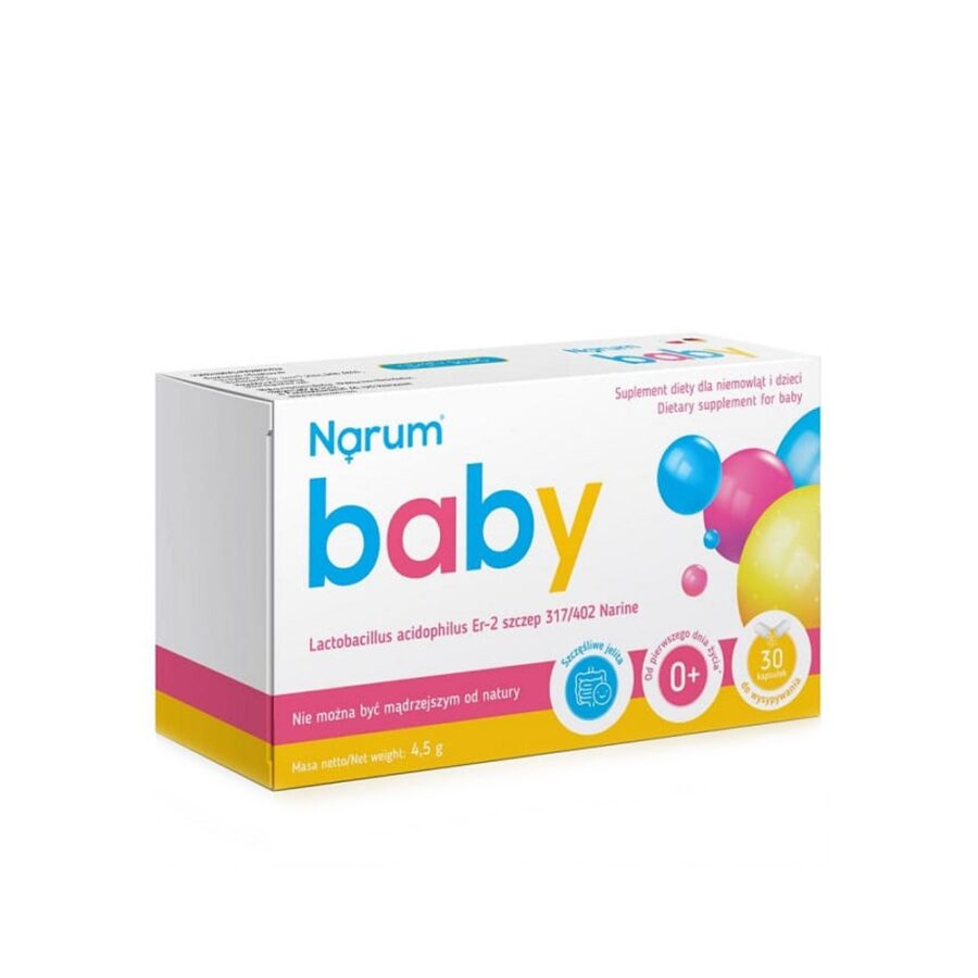 Narum Baby 150 mg - probiotyk dla dzieci i niemowląt - 30 kapsułek