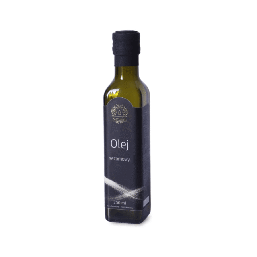 Olej sezamowy biały nierafinowany - Naturini - 250 ml