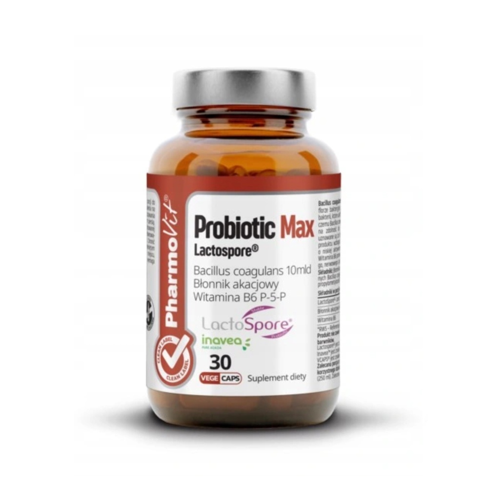 Probiotic Max PharmoVit - zarodniki Bacillus coagulans - 30 kapsułek