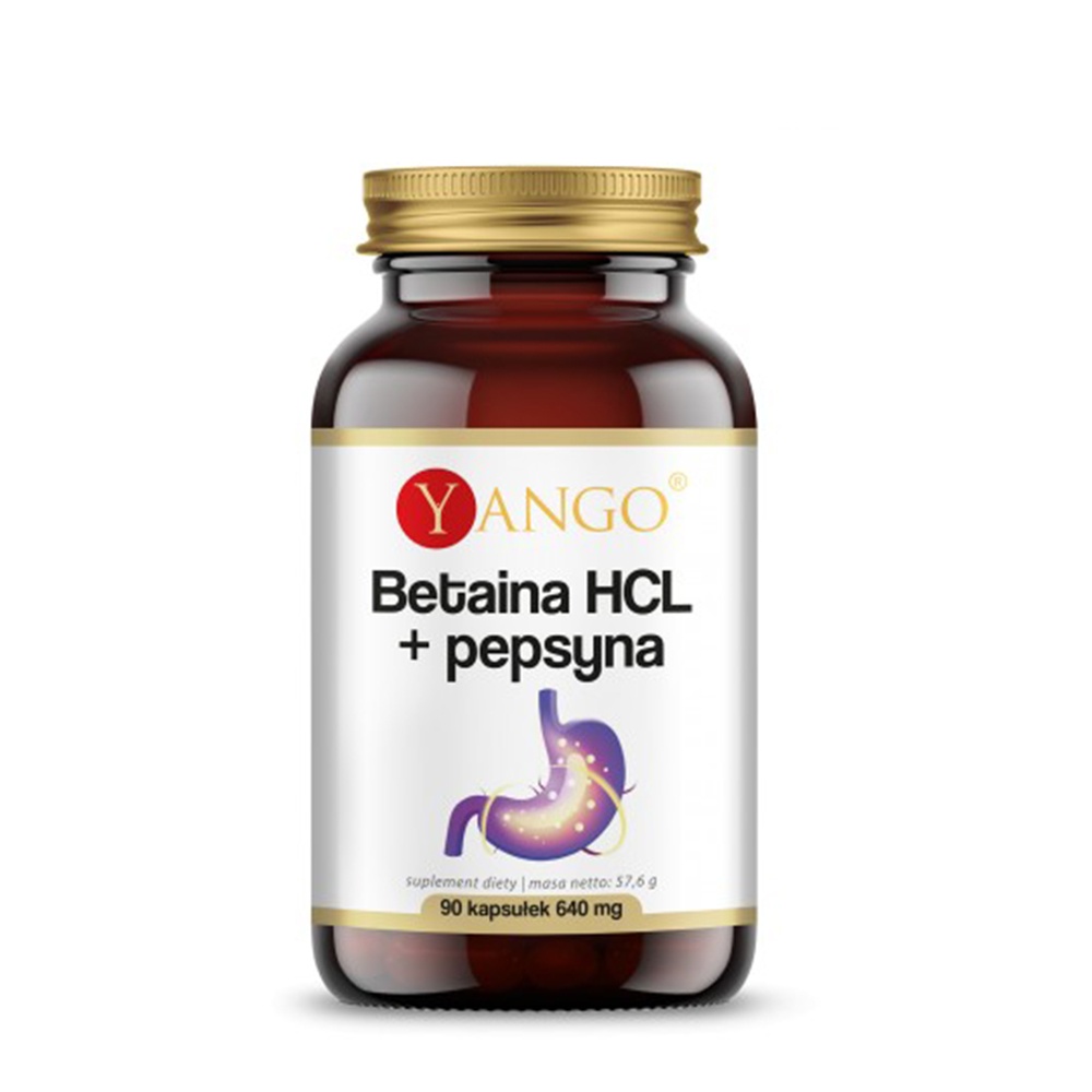 Betaina HCL z pepsyną - Yango - 90 kapsułek