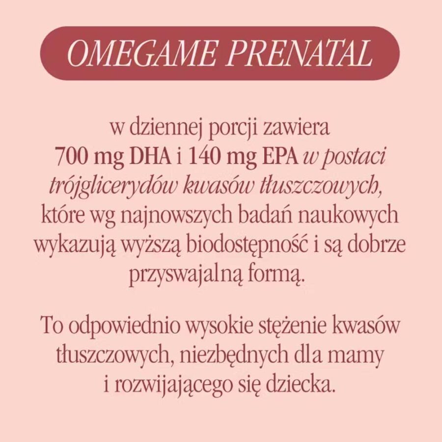 OmegaMe Prenatal - DHA i EPA z ryb - Health Labs Care - 60 kapsułek