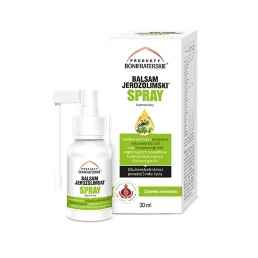 Balsam Jerozolimski Spray z propolisem - Produkty Bonifraterskie - 30 ml