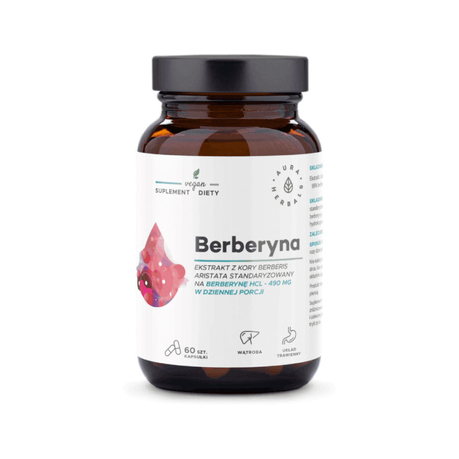 Berberyna Aura Herbals - 500 mg (Berberies aristata) - 60 kapsułek
