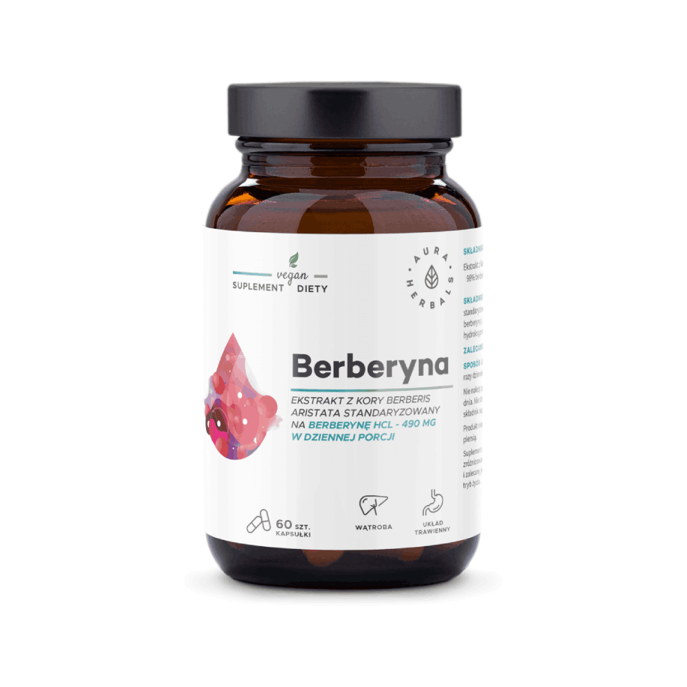 Berberyna 500 mg (Berberies aristata) - Aura Herbals - 60 kapsułek