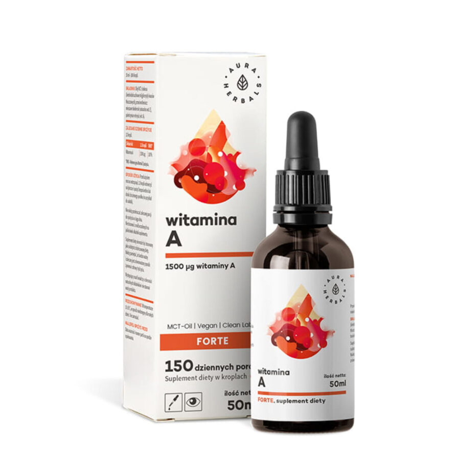 Witamina A FORTE MCT-Oil krople - Aura Herbals - 50 ml