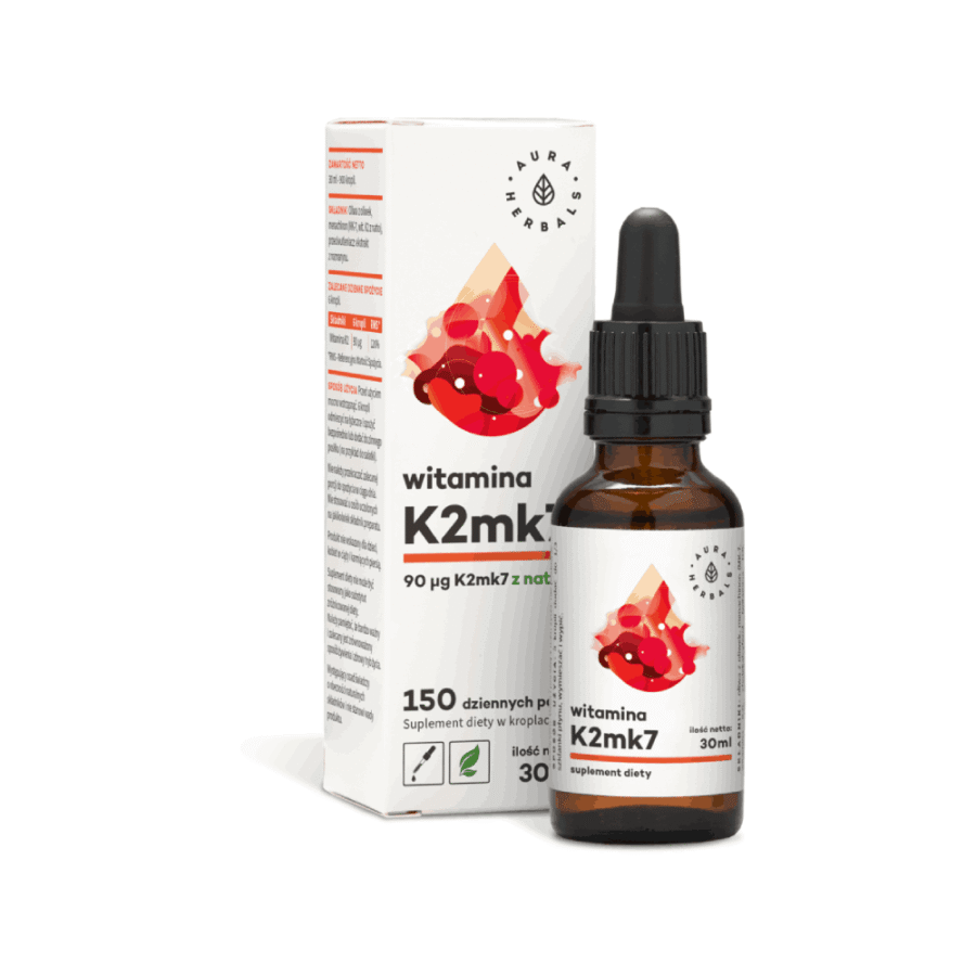 Witamina K2MK7 krople - Aura Herbals - 30 ml