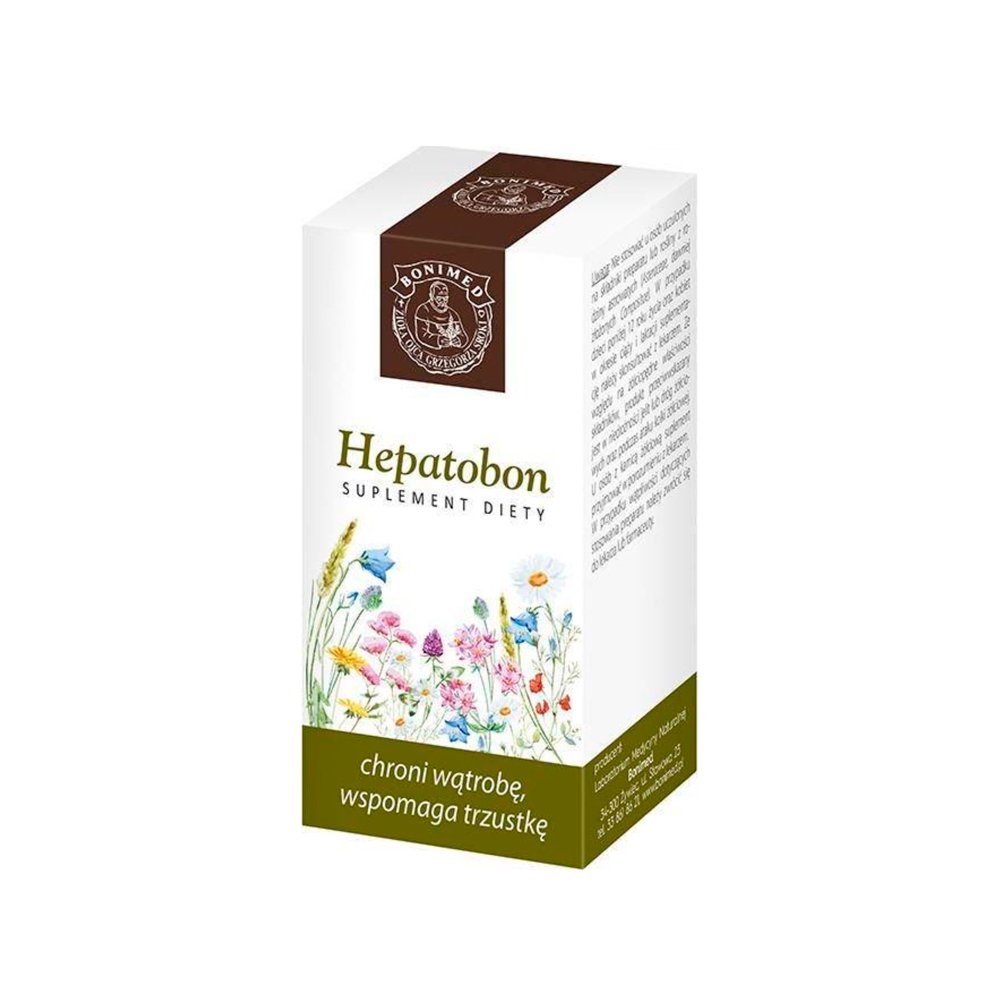 Hepatobon Bonimed - na wątrobę - sylimaryna i cynaryna - 60 kapsułek