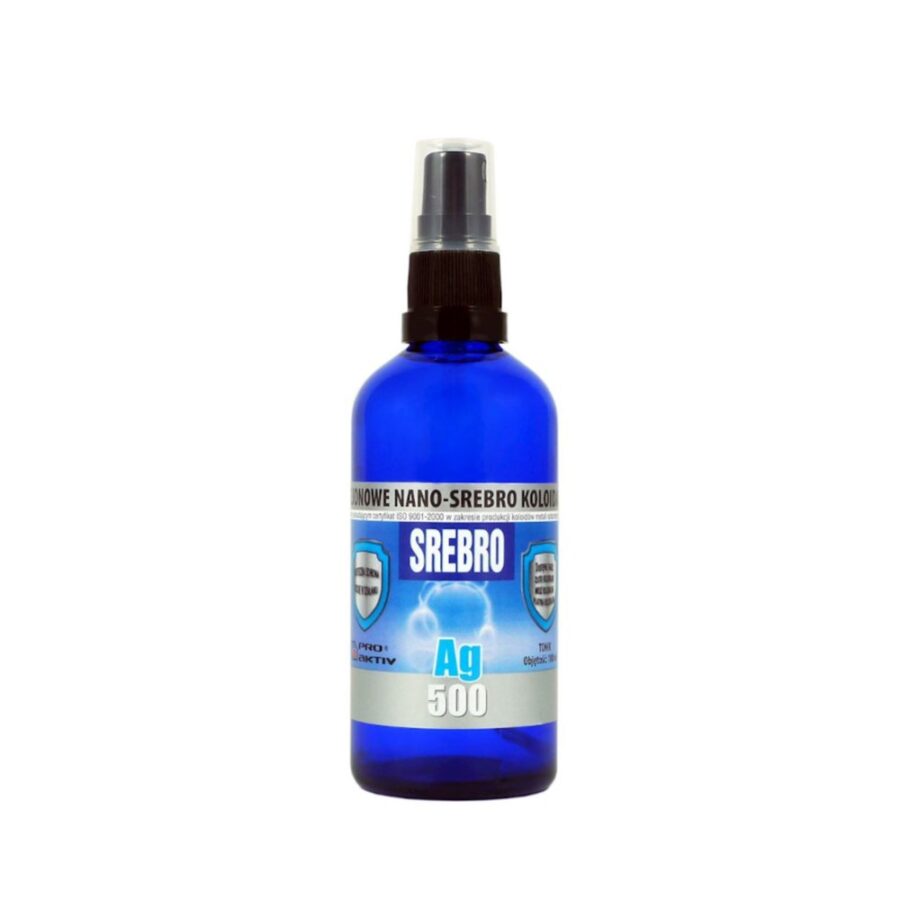 Niejonowe nano-srebro koloidalne Ag 500 - Proaktiv - 50 ppm - 100 ml