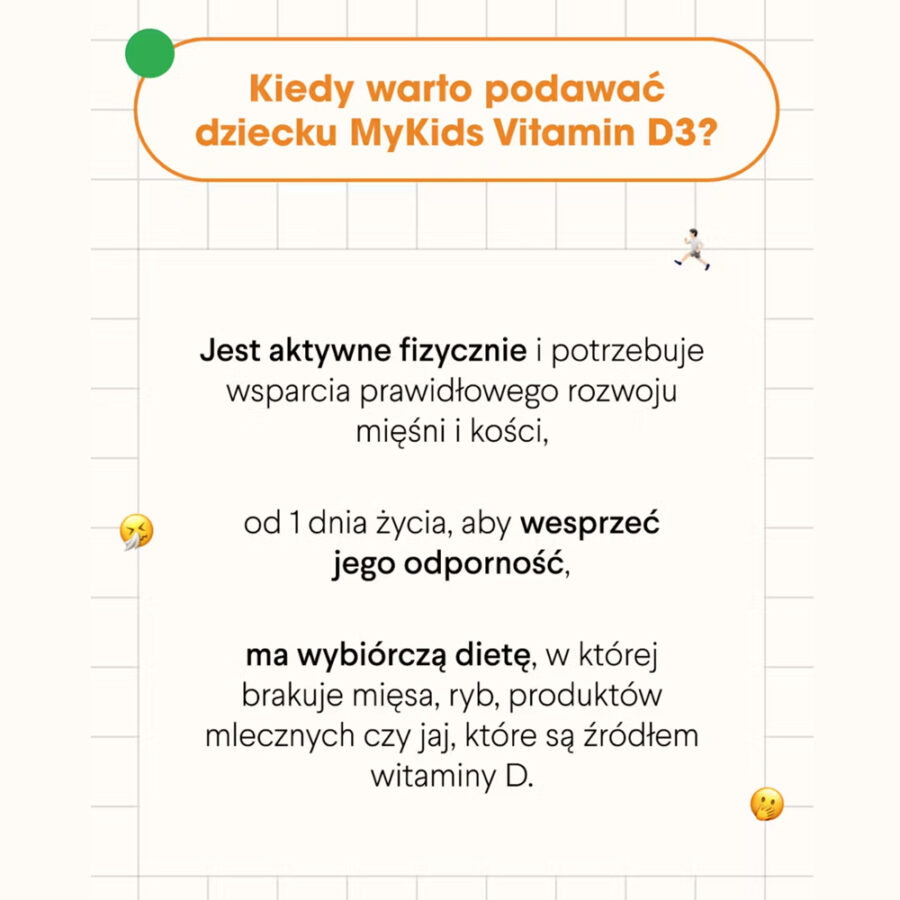 MyKids Vitamin D3 - witamina D3 dla dzieci - Health Labs Care - 180 porcji