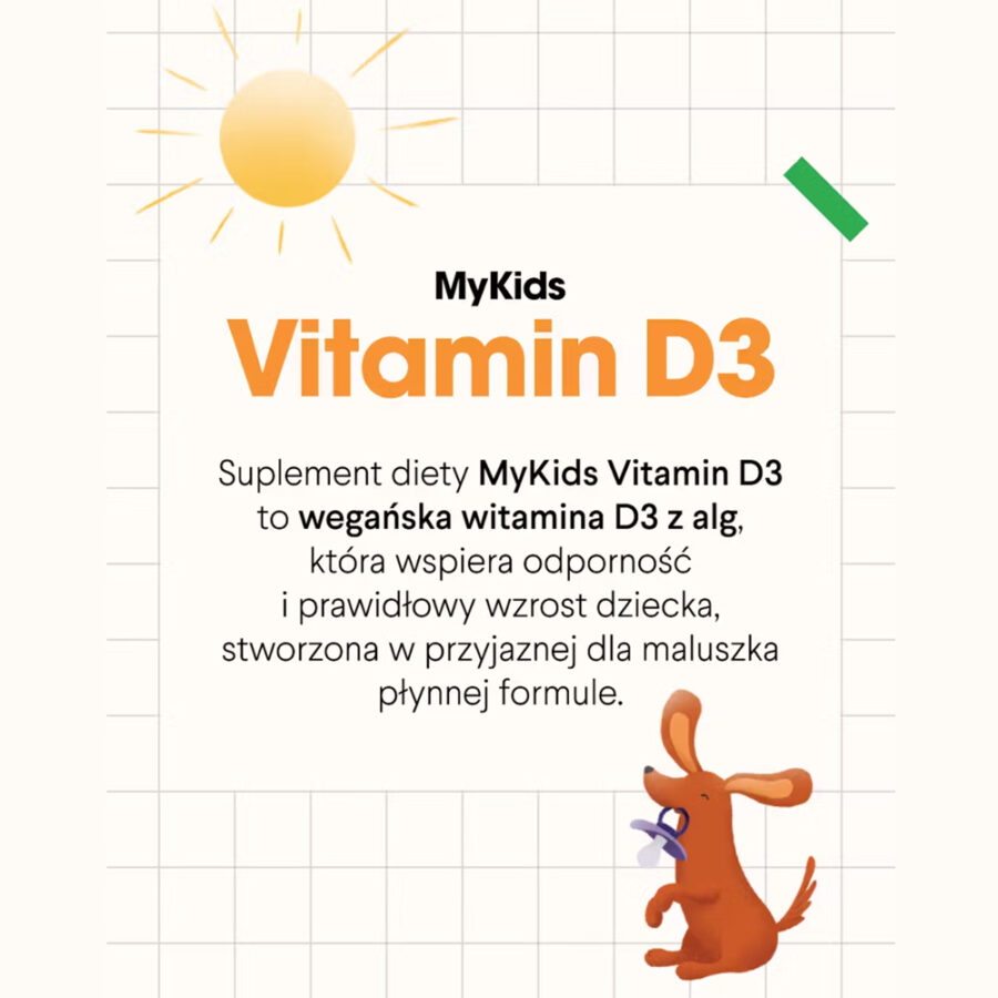 MyKids Vitamin D3 - witamina D3 dla dzieci - Health Labs Care - 180 porcji