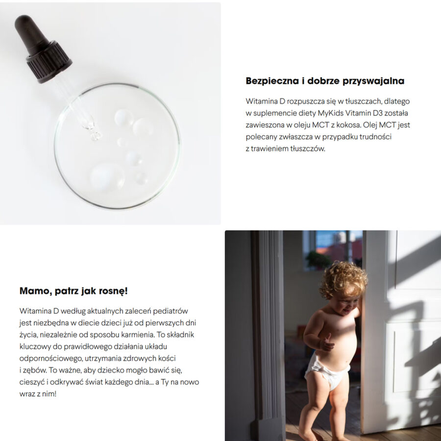MyKids Vitamin D3 - witamina D3 dla dzieci - Health Labs Care - 180 porcji