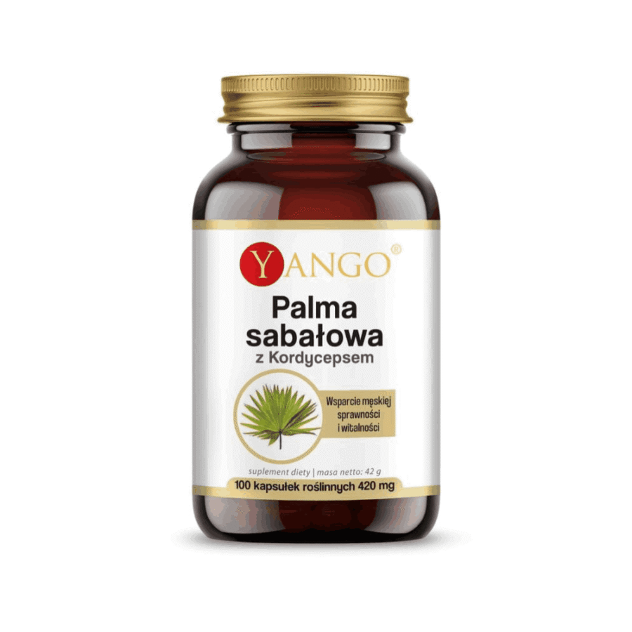 Palma sabałowa z kordycepsem - ekstrakt - Yango - 100 kapsułek