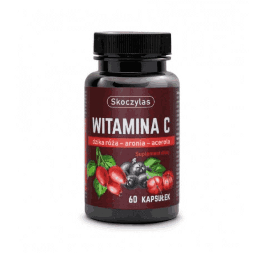 Witamina C TRIO - dzika róża - aronia - acerola - Skoczylas - 60 kapsułek