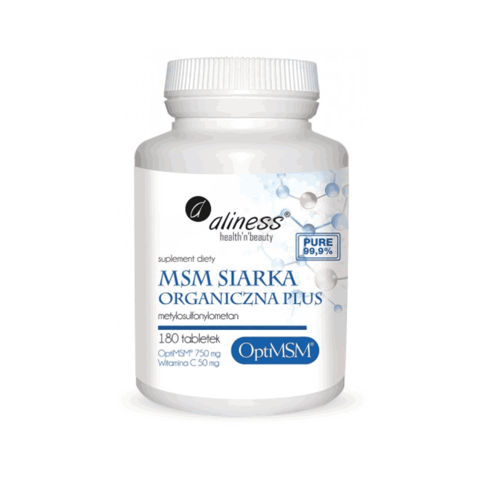 MSM Siarka Organiczna PLUS - Aliness - 180 tabletek
