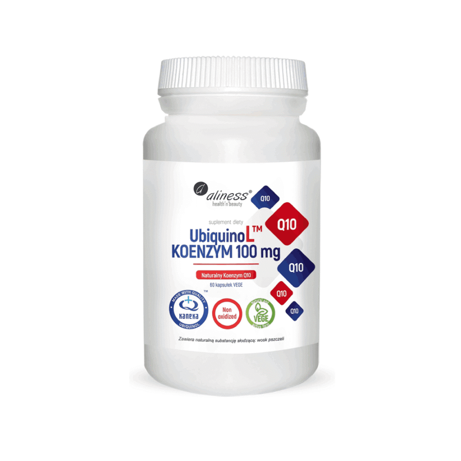 UbiquinoL KANEKA Naturalny KOENZYM 100 mg - Aliness - 60 kapsułek