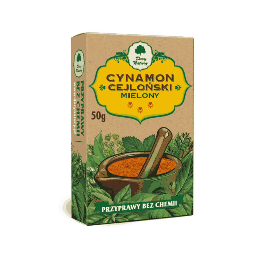 Cynamon Mielony Cejloński - Dary Natury - 50 g