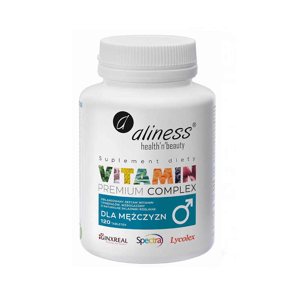 Premium Vitamin Complex dla mężczyzn - Aliness - 120 tabletek