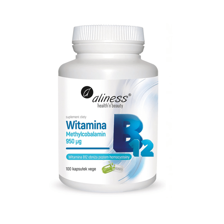 Witamina B12 Methylcobalamin 950µg - Aliness - 100 kapsułek