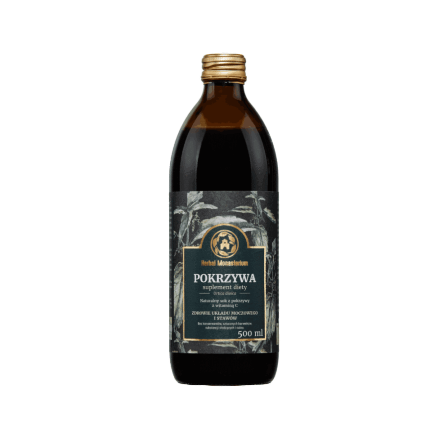 Sok z pokrzywy z witaminą C - Herbal Monasterium - 500 ml
