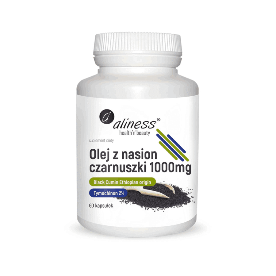 Olej z nasion czarnuszki Aliness - 2% 1000 mg  - 60 kapsułek