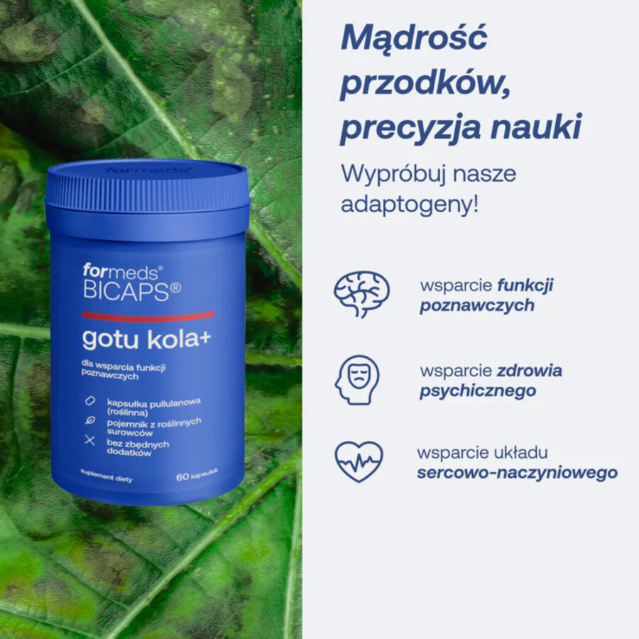 BICAPS gotu kola+cytykolina - Formeds - 30 kapsułek - funkcje poznawcze