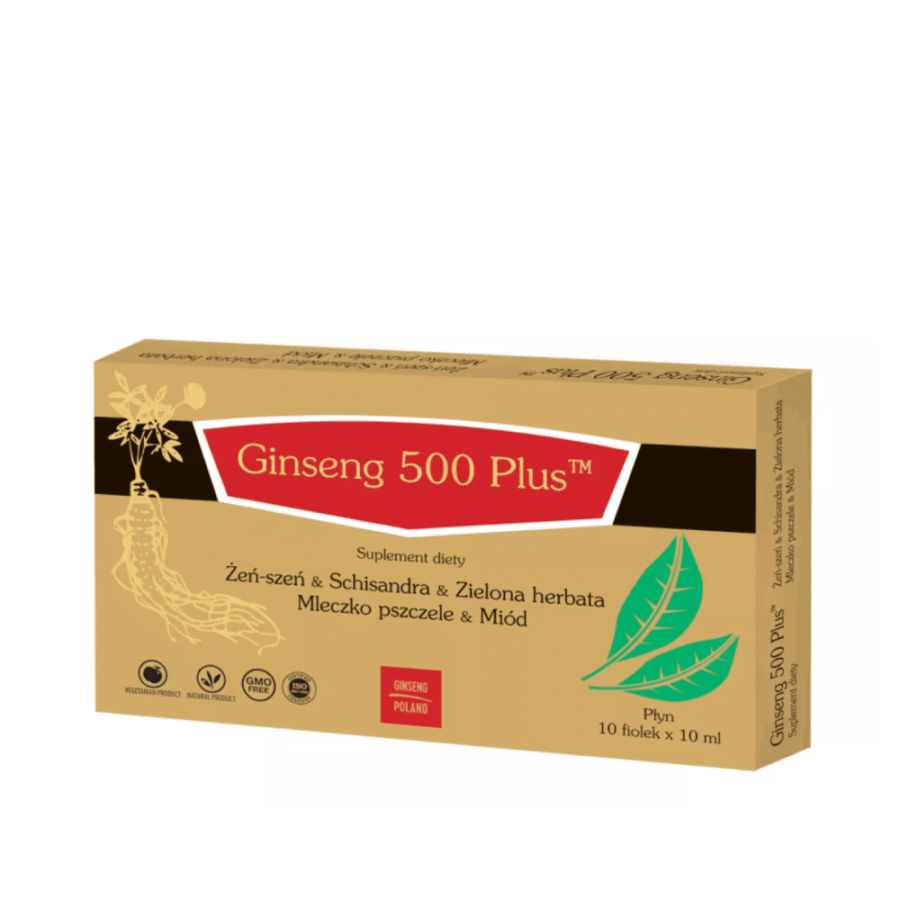 Ginseng 500 Plus - Ginseng Poland - 10 fiolek x 10 ml