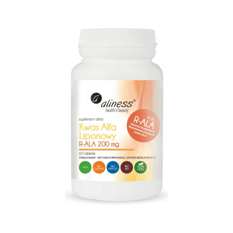 Kwas Alfa Liponowy R-ALA 200 mg - Aliness - 60 tabletek