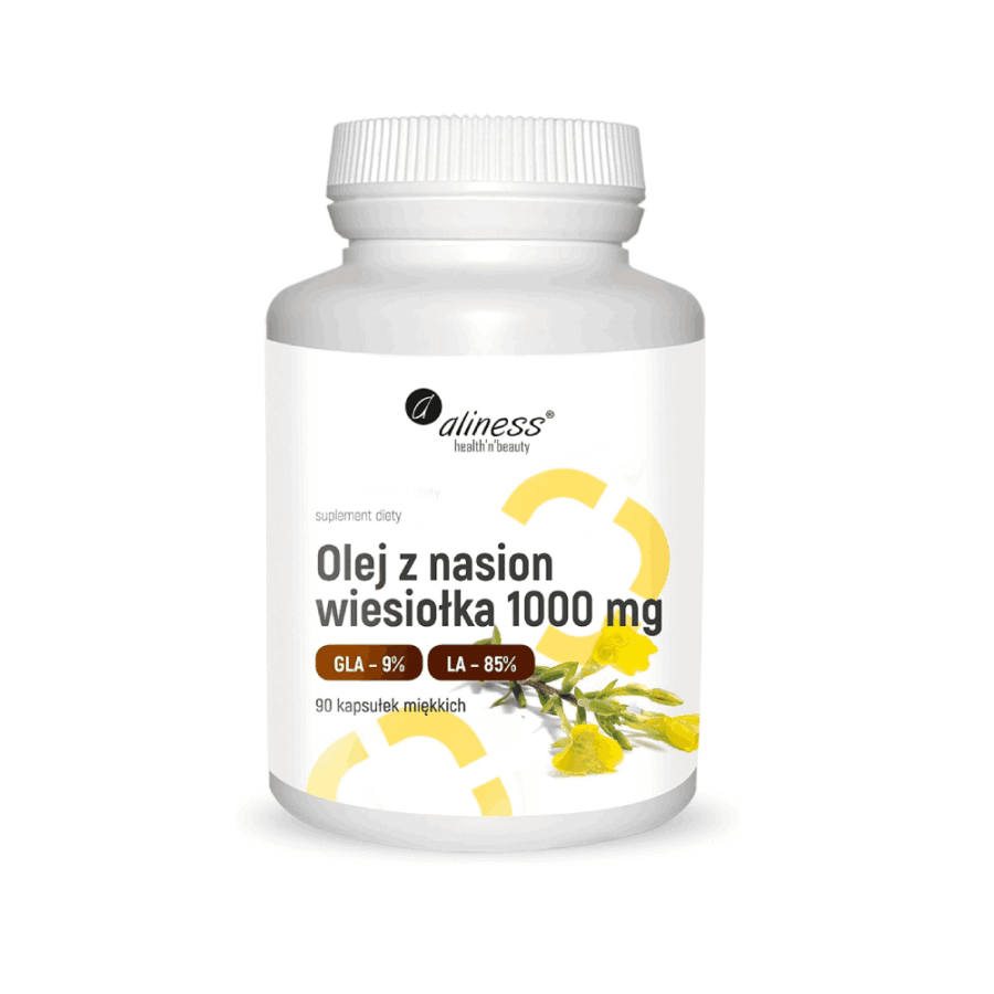 Olej z nasion wiesiołka 1000 mg - Aliness - 90 kapsułek