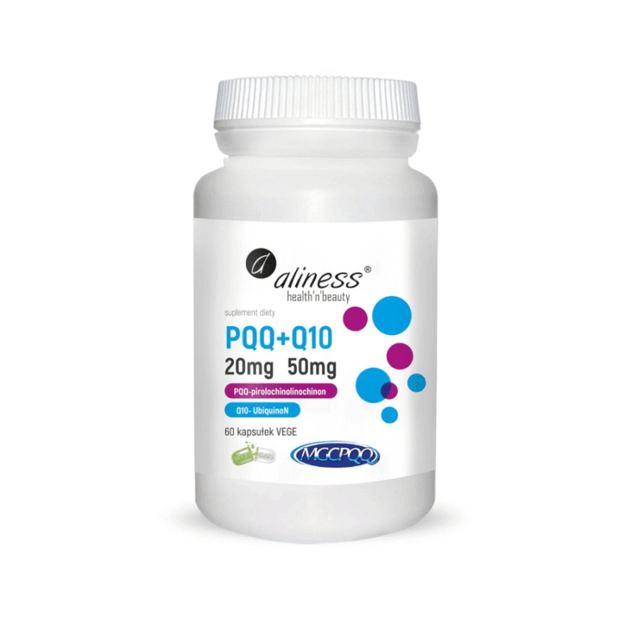 PQQ MGCPQQ 20 mg + Q10 50 mg  - Aliness - 60 kapsułek