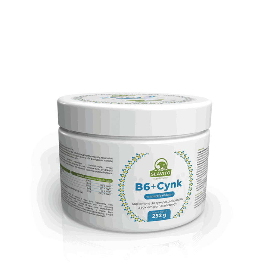 Witamina B6 + Cynk - Slavito - 252 g