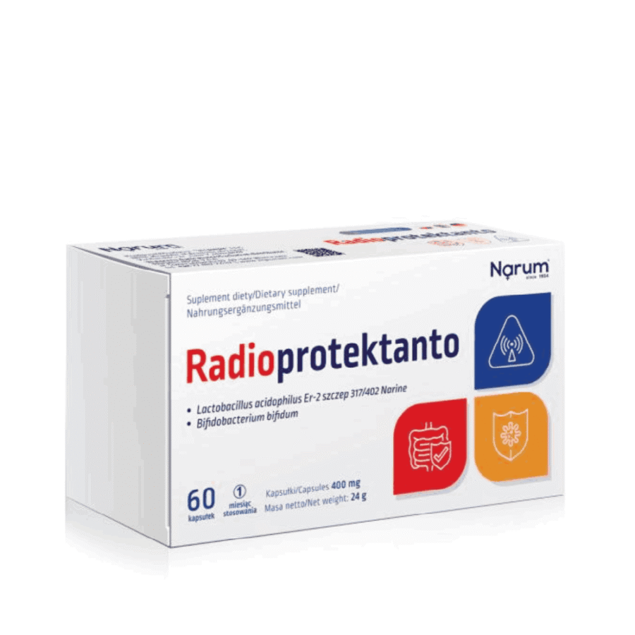 Narum Radioprotektanto 400 mg - probiotyk - 60 kapsułek