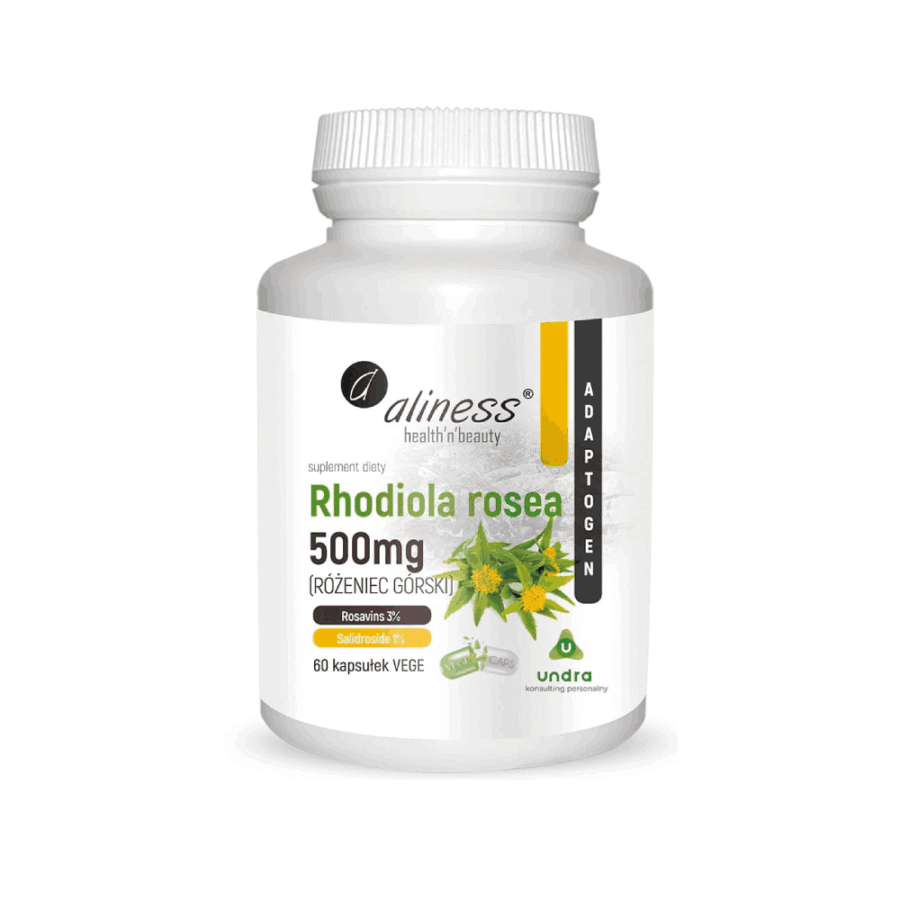 Rhodiola rosea - różeniec górski 500mg - Aliness - 60 kapsułek