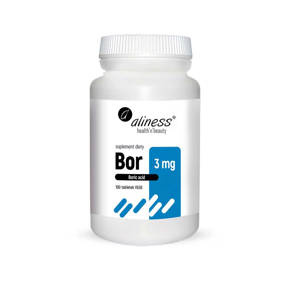 Bor 3 mg (kwas borowy) - Aliness - 100 tabletek
