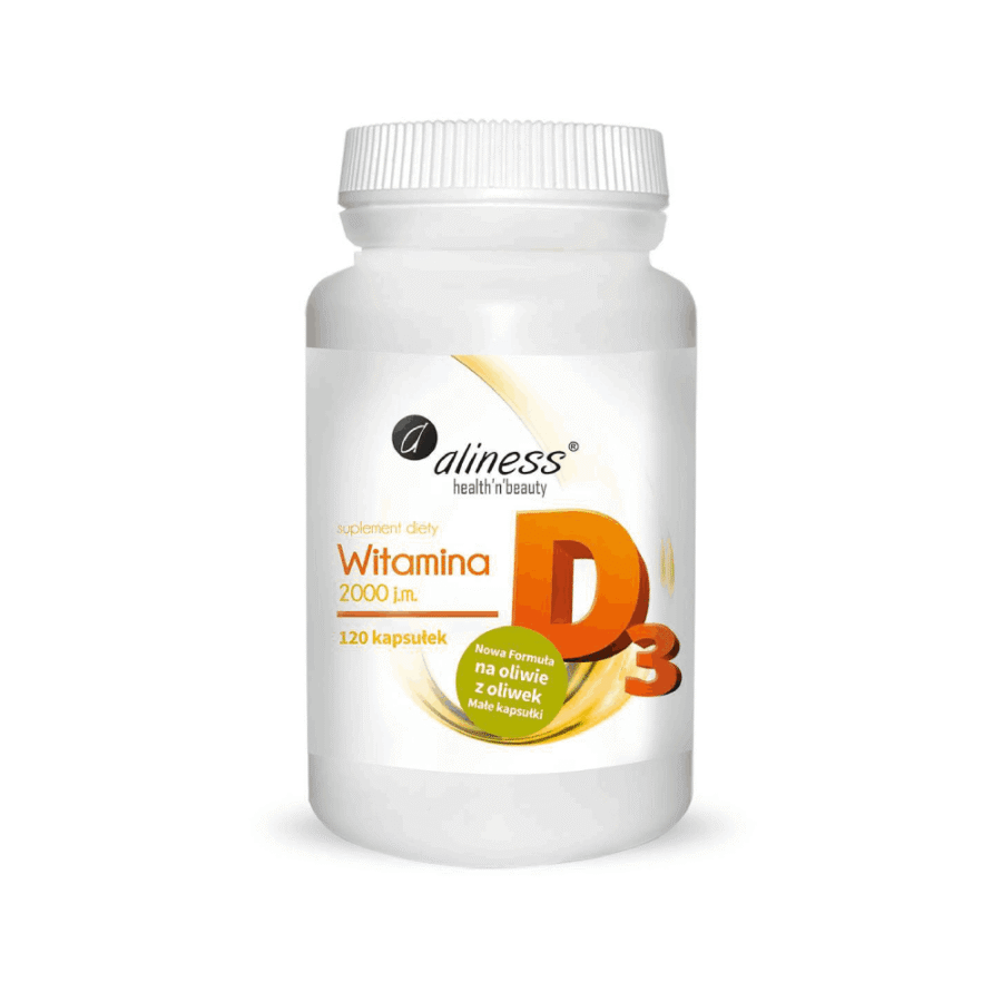 Witamina D3 2000 - Aliness - 120 kapsułek